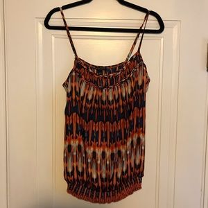 FANG camisole top  w/ elastic band on bottom multi color in size Xl